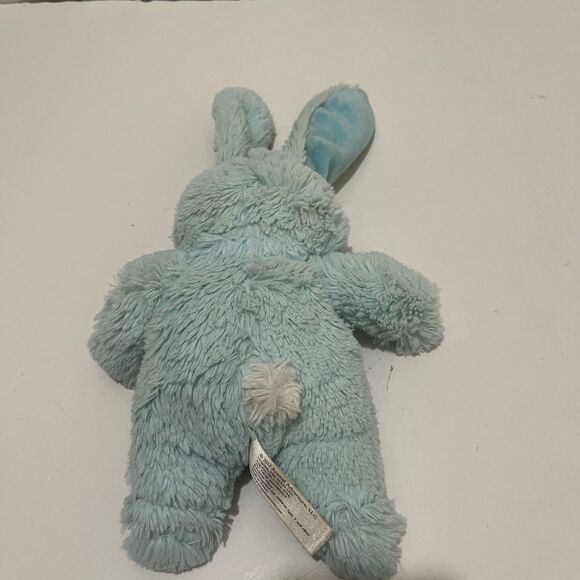Animal Adventure Blue Fuzzy Bunny Rabbit Plush Easter 2017 Yellow Bow Tie 8" - Picture 7 of 10